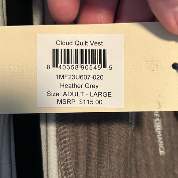 Onward Reserve NWT cloud quilt vest in gray size L - Picture 6 of 8